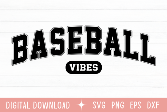 Baseball Vibes Retro Varsity SVG: Classic Style for Modern Design