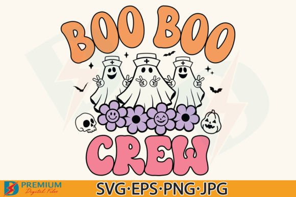 Boo Boo Crew SVG: Retro Nurse Halloween Design