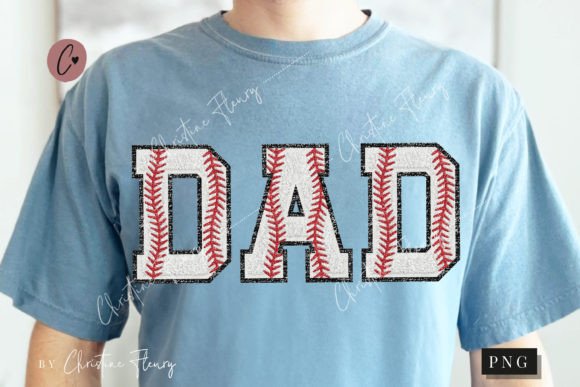 Elevate Your Projects with Baseball Chenille Dad PNG