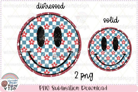 Floral 4th of July Smiley Retro America: A Vintage Design Asset