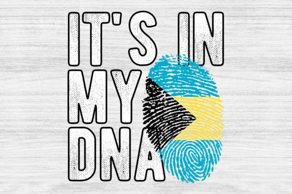 It's in My DNA Bahamas Flag PNG: A Design Asset for Cultural Branding