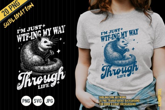 My Way Through Life Possum Retro Shirt: A Designer's Asset