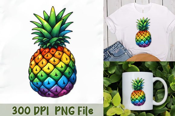 Vibrant Pineapple Pride: A Designer's Tropical Asset